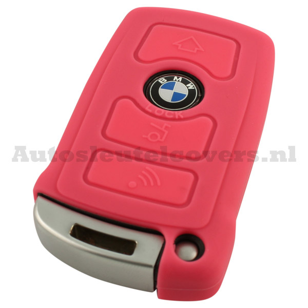 erosie Uluru Inferieur BMW 3-knops smart key sleutelcover – roze
