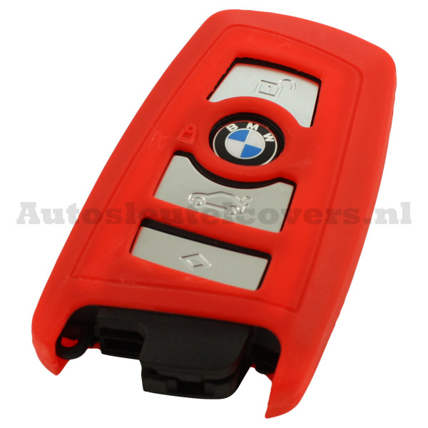 Benadering In werkelijkheid naaimachine BMW 4-knops smart key sleutelcover – rood