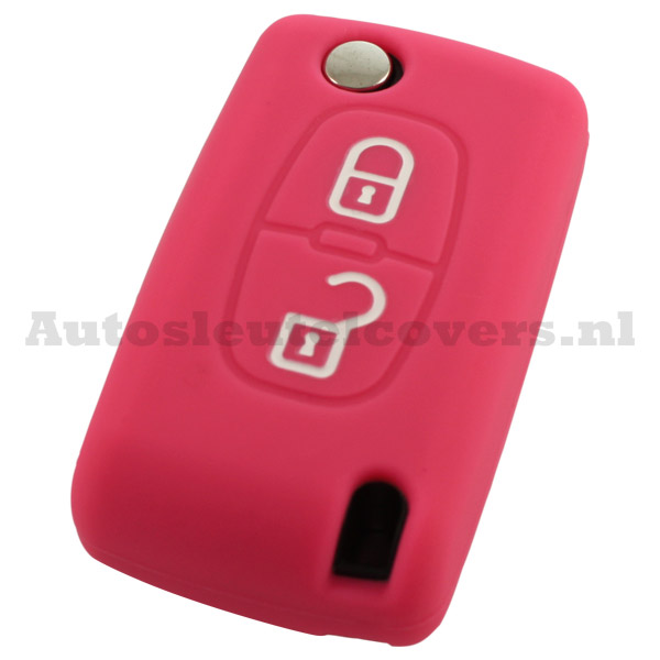 Trouw Onnodig Aan het leren Peugeot 2-knops klapsleutel sleutelcover – roze