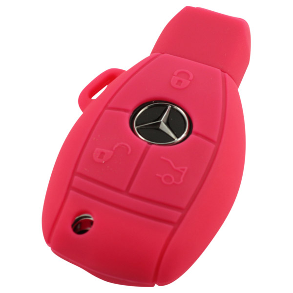 Roze Mercedes 3-knops smart key
