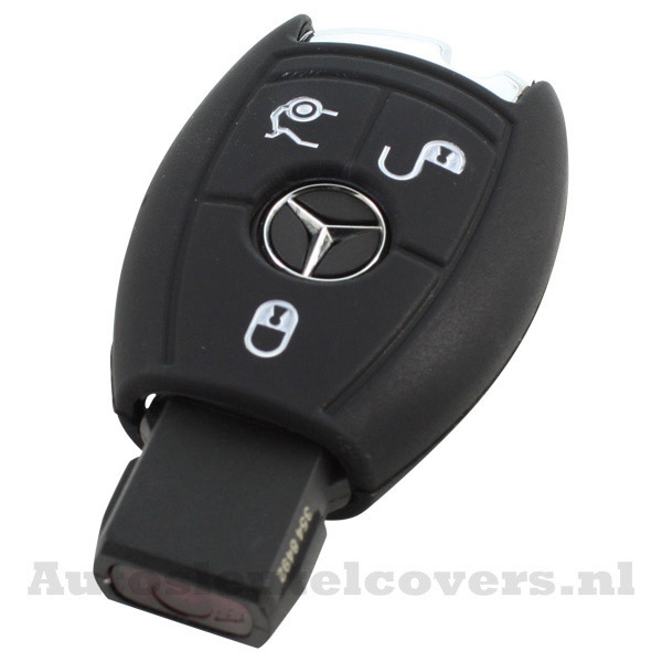 Mercedes 3-knops smart key zwart
