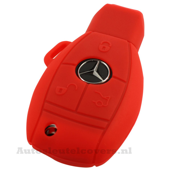 Mercedes 3-knops smart key rood