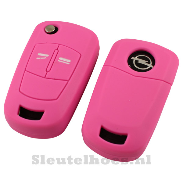 engineering Geen Minder Opel 2-knops klapsleutel sleutelcover – roze - Sleutelhoes